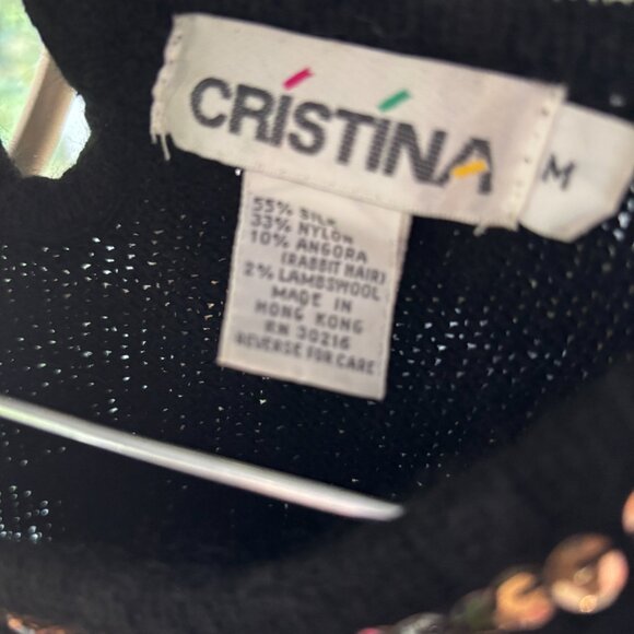 Multi-Color Sequin Sweater by Christina - Sparkle Statement Top - Picture 3 of 5